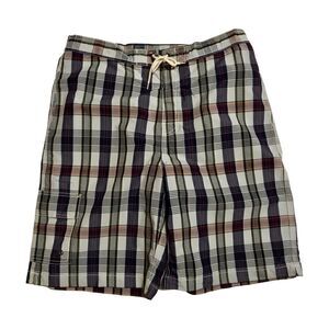 Ralph Lauren Polo Mens Plaid  Cargo Pocket Surf Swim Trunks Shorts (L)